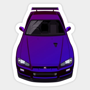 Skyline GTR V Spec R34 - Midnight Purple Sticker